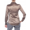 Blouse cinched in stretch silk