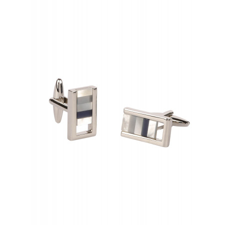 Cufflinks, metal rectangle mother-of-pearl Cufflinks, metal rectangle mother-of-pearl