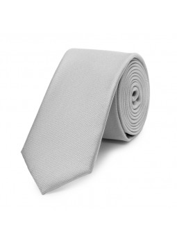 Thin tie in pure silk smooth