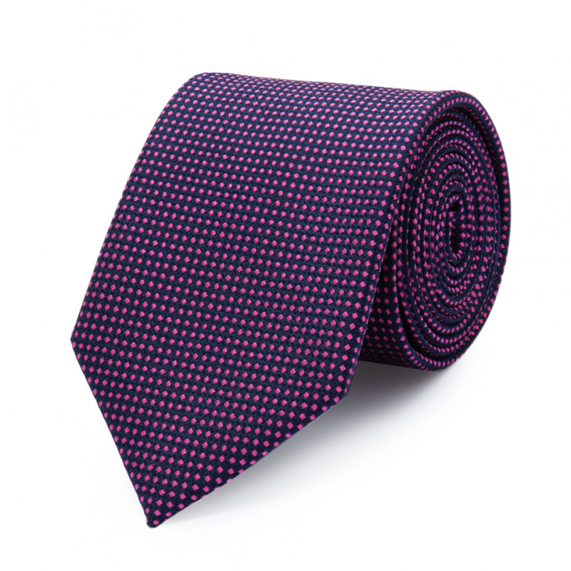 Tie in pure silk navy with colorful dots | Accessories Man