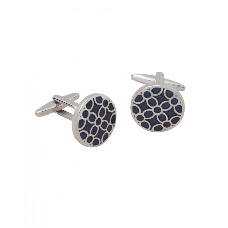 Cufflinks two-tone metal and black Cufflinks two-tone metal and black