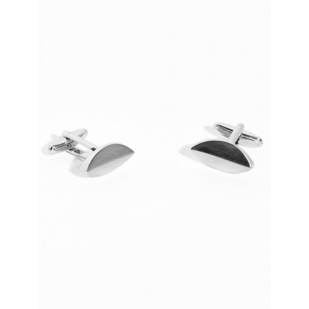 Cufflinks oval brushed metal Cufflinks oval brushed metal