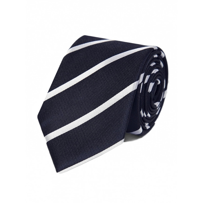 Tie in pure silk stripes