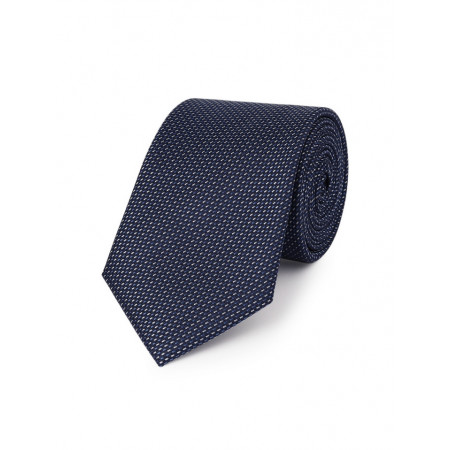Thin tie in pure silk with small pattern cashmere